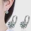 Women's Silver Plated Earrings With Crown Pattern Made Of Copper