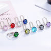 Women's Silver Plated Earrings With Crown Pattern Made Of Copper