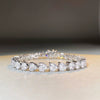 Women's 925 Silver Plated Heartshaped Love Bracelet With Moissanite