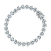 Women's 925 Silver Plated Heartshaped Love Bracelet With Moissanite