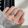 Women's Silver Ring Geometric Style Electroplating Oval Design