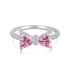 Women's 925 Silver Ring With Light Luxury Style And Geometric Design Powder Zirconium Inlay Electroplated
