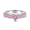 Women's 925 Silver Ring With Light Luxury Style And Geometric Design Powder Zirconium Inlay Electroplated