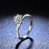 Women's Silver Ring With Love Interweaving Design And Diamond Treatment The Crown Pattern