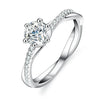 Women's Silver Ring With Love Interweaving Design And Diamond Treatment The Crown Pattern