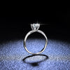 Women's Silver Ring With Love Interweaving Design And Diamond Treatment The Crown Pattern