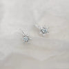 Women's Silver Snowflake Ear Cuff Earrings Geometric Electroplated Clipon Jewelry For Nonpierced Ears
