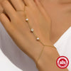 Women's Silver 925 Sterling Multilayer Stacked Fivepetal Flower And Pearl Bracelet With Diamondinlaid And Electroplating And Real Gold Plating Geometric Style