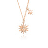 Women's 925 Silver Sunflower Clavicle Chain Jewelry With Geometric Pattern And Electroplating Process