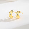 Women's 925 Silver Ushape Geometric Retro Electroplated Earrings