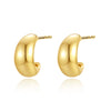 Women's 925 Silver Ushape Geometric Retro Electroplated Earrings