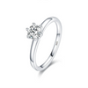 Women's 925 Silver Zircon Ring With Geometric Design