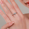Women's 925 Silver Zircon Ring With Geometric Design