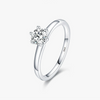 Women's 925 Silver Zircon Ring With Geometric Design