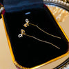 Women's Silver Zircon Round Faux Pearl Highend Light Luxury Vintage Earrings With Geometric Design And Inlaid Zircon