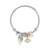 Women's Simple Alloy Eye Pendant Bracelet With Oildrop Pearl Detail And Electroplated Finish Fashion Jewelry Accessory
