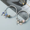 Women's Simple Alloy Eye Pendant Bracelet With Oildrop Pearl Detail And Electroplated Finish Fashion Jewelry Accessory