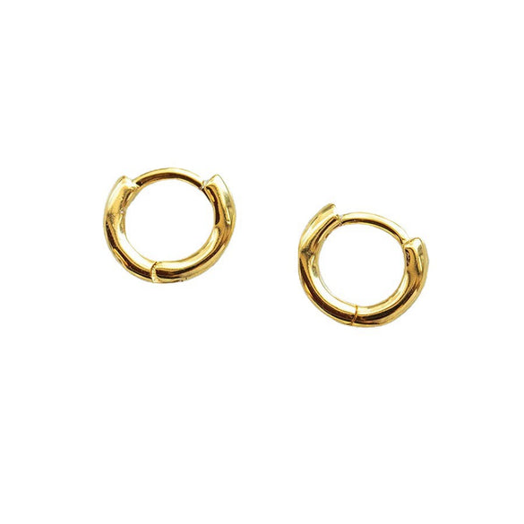 Women's Simple And Atmospheric Glossy Brass Electroplated Geometric Earrings