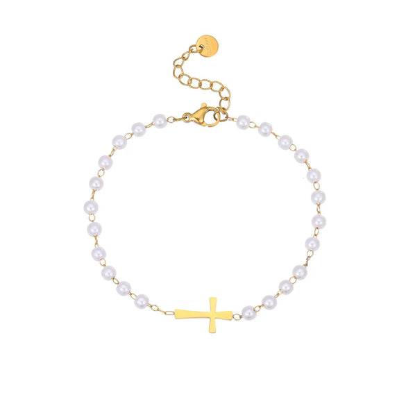 Women's Simple Bohemian Adjustable Fake Pearl Beaded Anklet Geometric Beach Foot Jewelry Fashion Gift