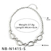 Women's Simple Casual Stainless Steel Necklace With 18K Gold Vacuum Plating And Geometric Pendant Design