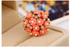 Women's Simple Ceramic Flower Ring Fashion Floral Statement Ring For Wholesale Jewelry
