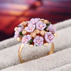Women's Simple Ceramic Flower Ring Fashion Floral Statement Ring For Wholesale Jewelry