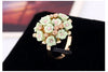 Women's Simple Ceramic Flower Ring Fashion Floral Statement Ring For Wholesale Jewelry