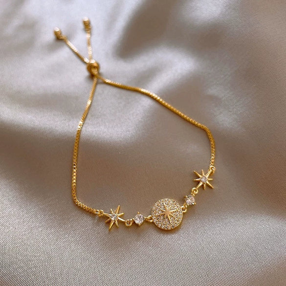 Women's Simple Cold Style Alloy Star Pattern Bracelet