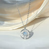 Women's Simple Cold Style Star Moon S925 Sterling Silver Clavicle Chain With Electroplating And Geometric Design