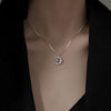 Women's Simple Cold Style Star Moon S925 Sterling Silver Clavicle Chain With Electroplating And Geometric Design