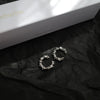 Women's Simple Cold Style Zircon Pearl Ear Clip Earrings With Geometric Design