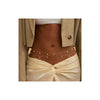 Women's Simple Copper Geometric Tassel Pendant Waist Chain With Double Circle Design Elegant Fashion Waist Accessory Gift