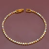 Women's Simple Copper Rhinestone Bracelet With Letter Pattern Fashion Jewelry Fine Crafted Bracelet