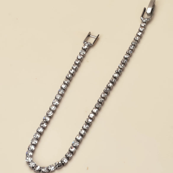 Women's Simple Copper Rhinestone Bracelet With Letter Pattern Fashion Jewelry Fine Crafted Bracelet