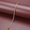 Women's Simple Copper Rhinestone Bracelet With Letter Pattern Fashion Jewelry Fine Crafted Bracelet