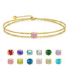 Women's Simple Double Layer Copper Bracelet With Geometric Shape Electroplated Casual Hand Jewelry Gift