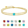 Women's Simple Double Layer Copper Bracelet With Geometric Shape Electroplated Casual Hand Jewelry Gift