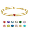 Women's Simple Double Layer Copper Bracelet With Geometric Shape Electroplated Casual Hand Jewelry Gift
