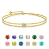 Women's Simple Double Layer Copper Bracelet With Geometric Shape Electroplated Casual Hand Jewelry Gift