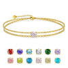 Women's Simple Double Layer Copper Bracelet With Geometric Shape Electroplated Casual Hand Jewelry Gift