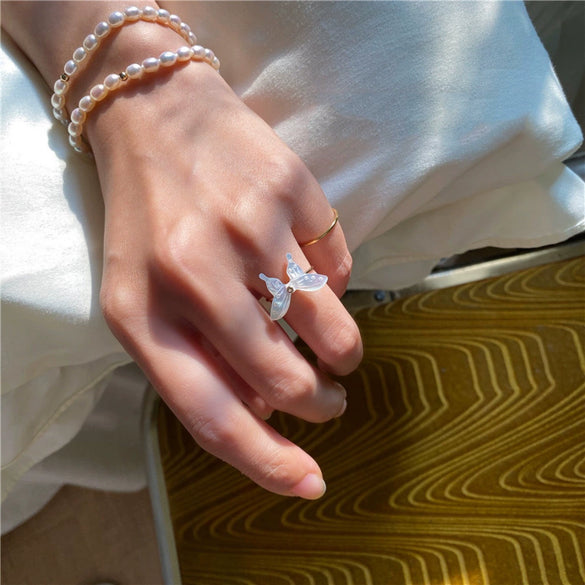 Women's Simple Elastic Freshwater Pearl Drop Shape Bracelet