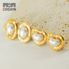 Women's Simple Elegant Light Luxury 316L Stainless Steel Heartshaped Titanium Steel Pearl Earrings With Geometric Design And Electroplating