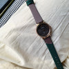 Women's Simple Elegant Retro Art Academy Style Quartz Watch Alloy Case Imitation Leather Strap Stainless Steel Horseshoe Buckle Round Dial