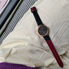 Women's Simple Elegant Retro Art Academy Style Quartz Watch Alloy Case Imitation Leather Strap Stainless Steel Horseshoe Buckle Round Dial