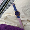 Women's Simple Elegant Retro Art Academy Style Quartz Watch Alloy Case Imitation Leather Strap Stainless Steel Horseshoe Buckle Round Dial