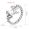 Women's Simple Fashion Adjustable Open Ring Alloy Drop Shape Dripping Oil Statement Ring