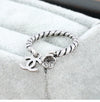 Women's Simple Fashion Adjustable Open Ring Alloy Drop Shape Dripping Oil Statement Ring