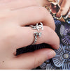 Women's Simple Fashion Adjustable Open Ring Alloy Drop Shape Dripping Oil Statement Ring