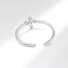 Women's Simple Fashion Cross Ring Copper With Small Zircon Inlay Geometric Style Electroplated
