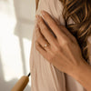 Women's Simple Fashion Geometric Silver 925 Sterling Silver Ring With Round Pearl And Zircon Electroplated